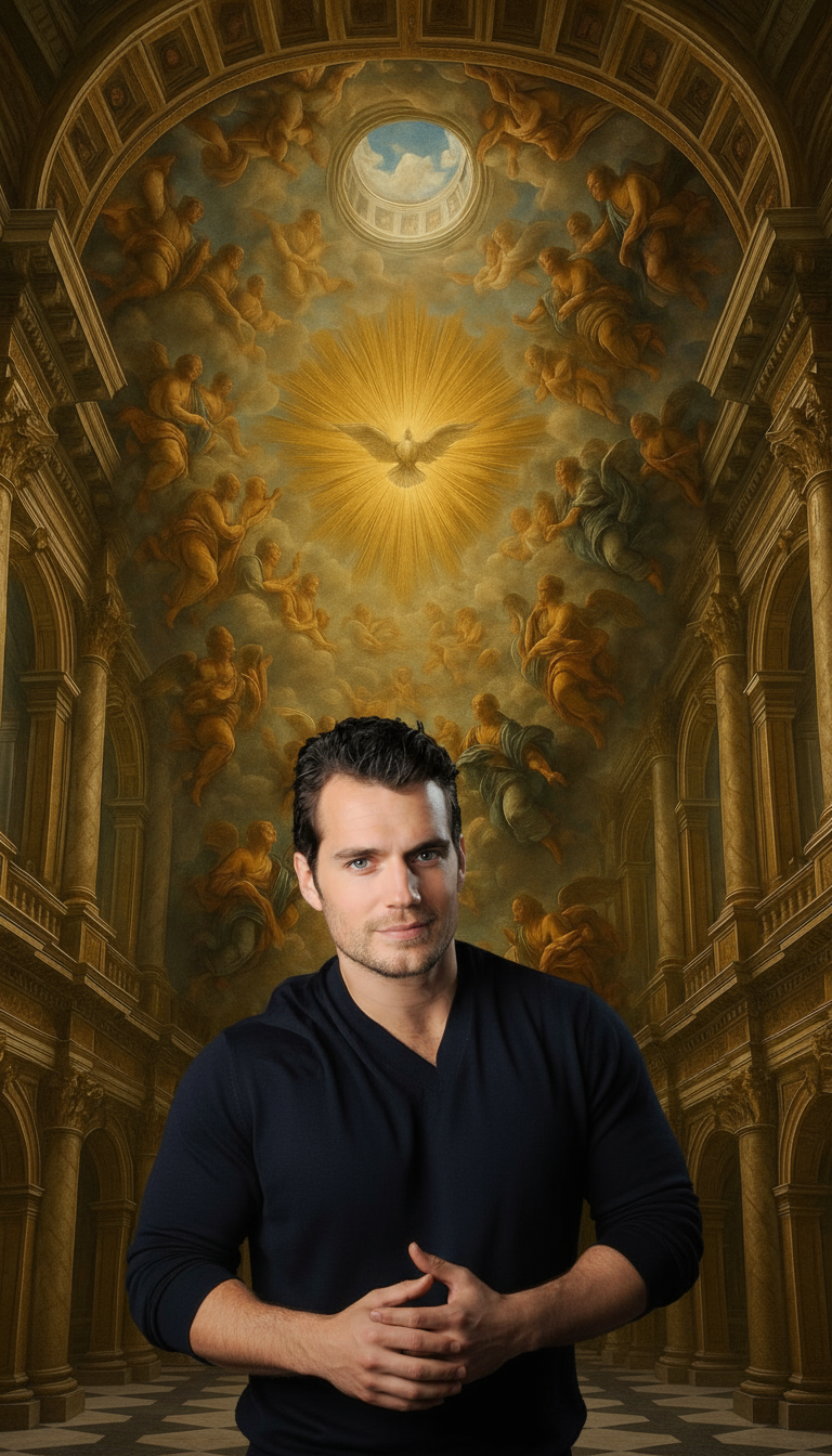 Storyboard 1: Style: Cinematic documentary with warm cathedral ambiance | Audio: Subtle ambient cathedral reverb with soft orchestral undertones Dialogue: