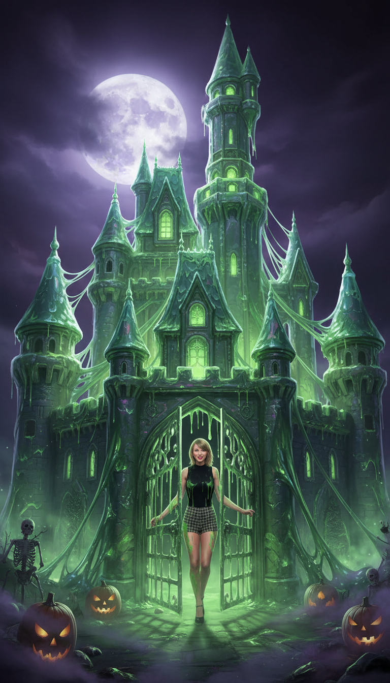 Storyboard 3: Style: Grand magical reveal with Halloween atmosphere | Audio: Triumphant fantasy orchestral climax Dialogue: "Halloween is coming! Welcome