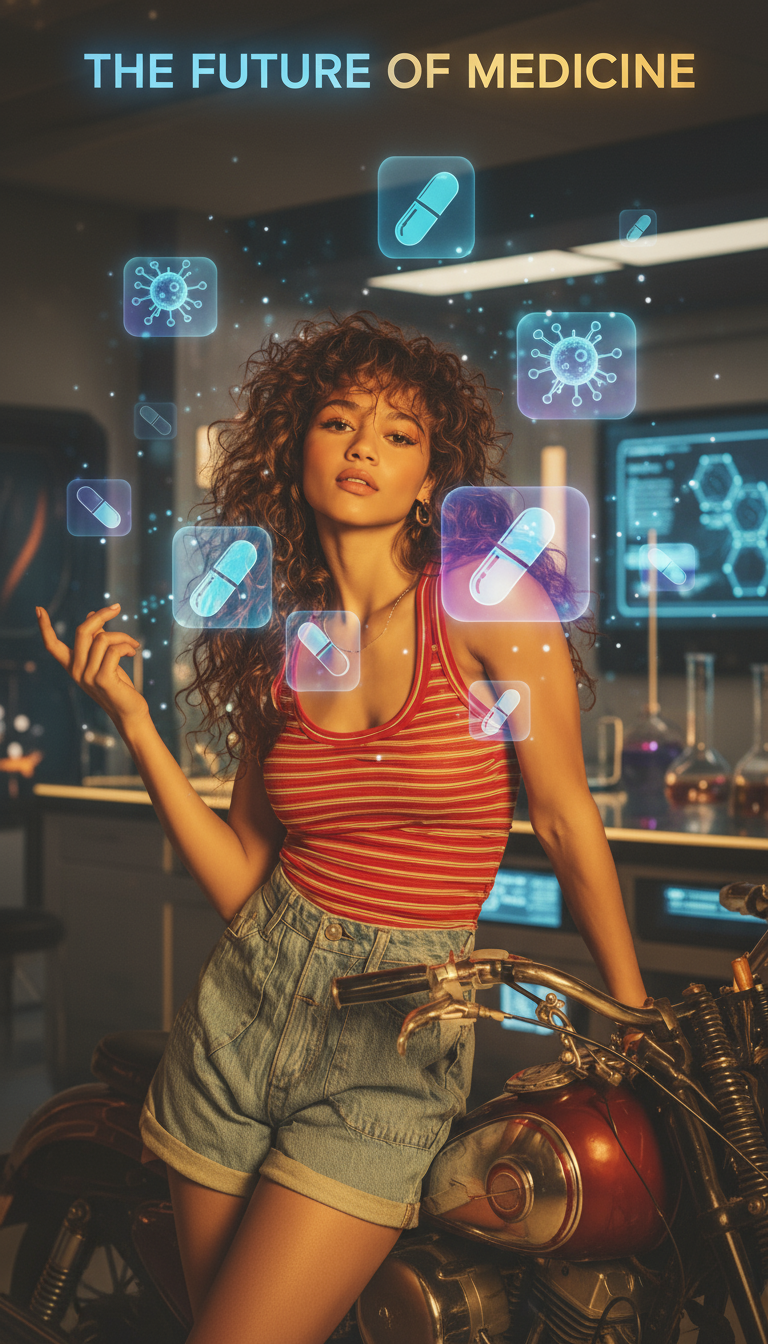 Storyboard 4: Style: Inspirational science presentation with holographic elements | Audio: Uplifting ambient with triumphant finale Shot 1 (0-4s): Medium,