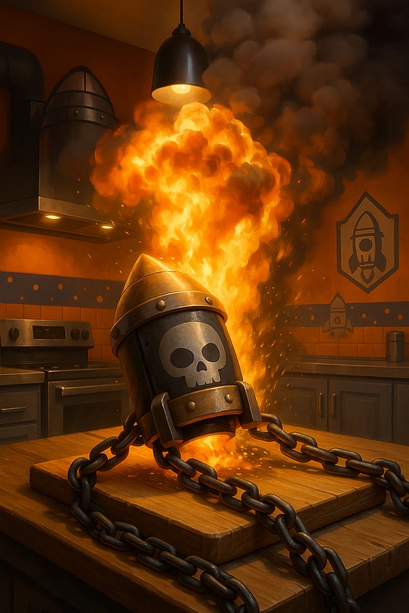 Kitchen Arena Saga: Chains, Fire, and Smiling Spirits context reference image 3