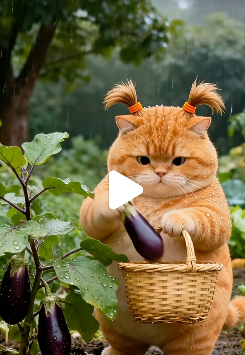 Chef Cat’s Garden Feast: From Harvest to Waterfall Table context reference image 1