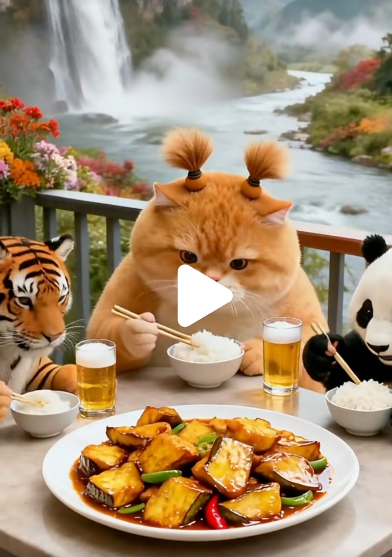 Chef Cat’s Garden Feast: From Harvest to Waterfall Table context reference image 8